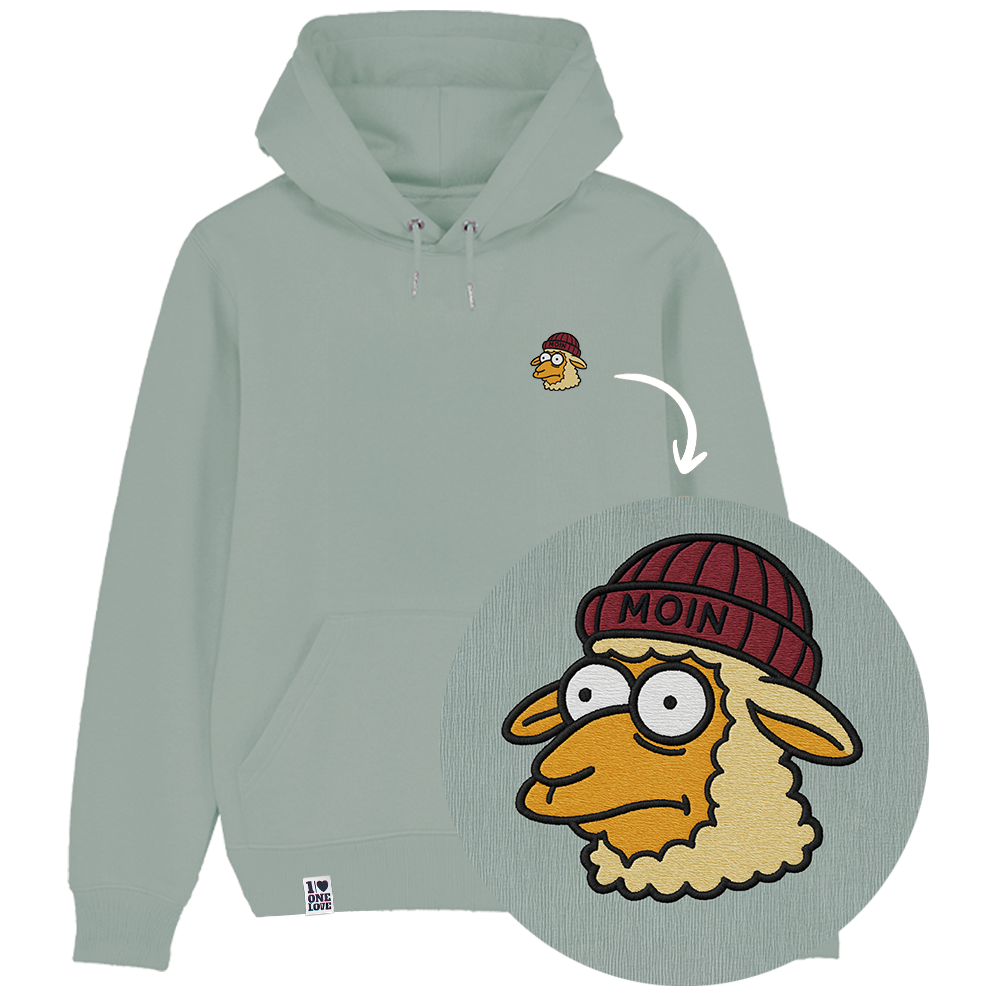 Moin Schaf Stick  - Unisex Hoodie | 100% Bio-Baumwolle | Edler Stick