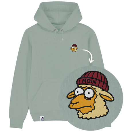 Moin Schaf Stick  - Unisex Hoodie | 100% Bio-Baumwolle | Edler Stick