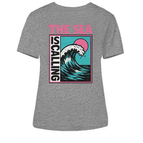 The Sea Is Calling  - Damen Shirt | 100% Bio-Baumwolle | Backprint