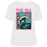 The Sea Is Calling  - Damen Shirt | 100% Bio-Baumwolle | Backprint