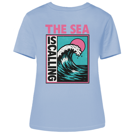 The Sea Is Calling  - Damen Shirt | 100% Bio-Baumwolle | Backprint