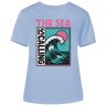 The Sea Is Calling  - Damen Shirt | 100% Bio-Baumwolle | Backprint