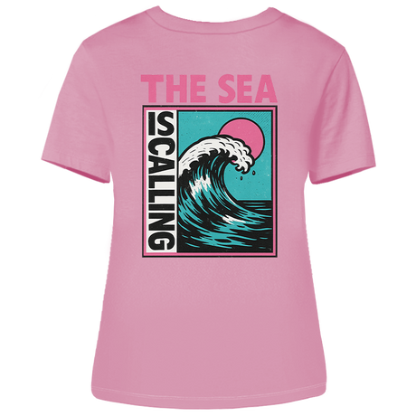 The Sea Is Calling  - Damen Shirt | 100% Bio-Baumwolle | Backprint