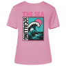 The Sea Is Calling  - Damen Shirt | 100% Bio-Baumwolle | Backprint