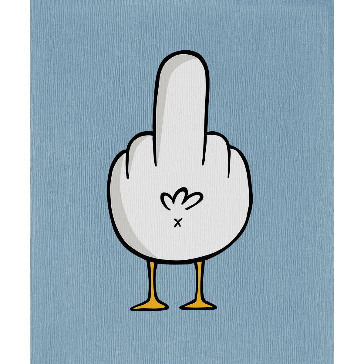 F**k You Möwe  - Unisex Sweater | 100% Bio-Baumwolle | Backprint