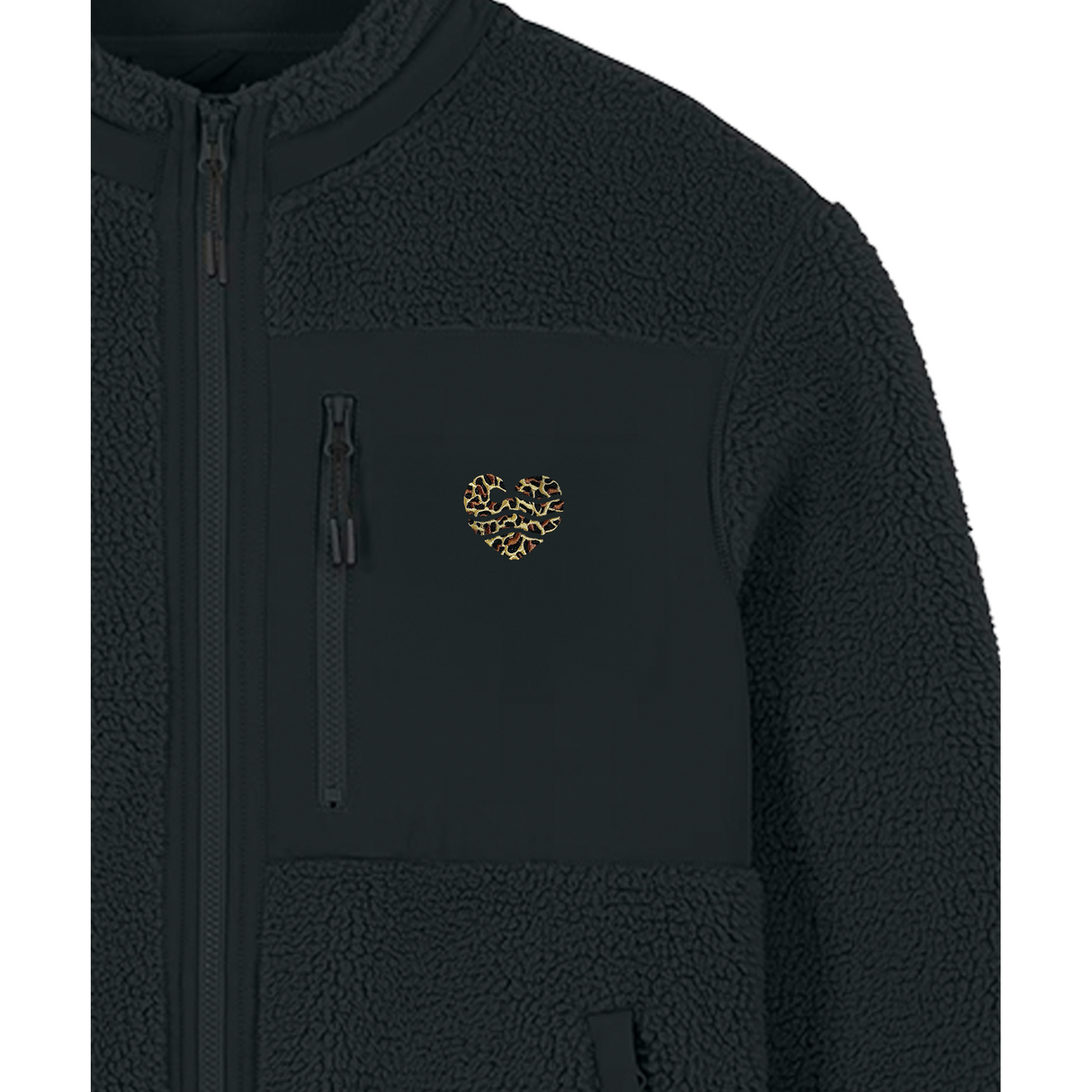 Leo-Wellenherz Stick - Unisex Teddyjacke | Edler Stick