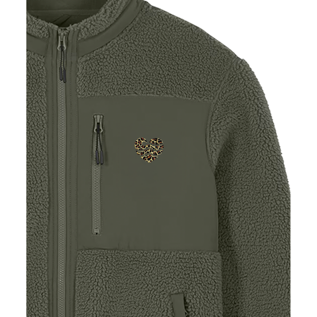 Leo-Wellenherz Stick - Unisex Teddyjacke | Edler Stick