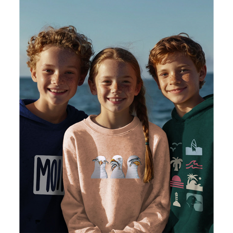 Küstenabenteuer – Möwen-Sweater für Kids