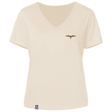 Leo-Möwe  - Damen Shirt | V-Ausschnitt | Edler Stick