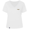 Leo-Möwe  - Damen Shirt | V-Ausschnitt | Edler Stick