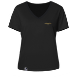 Leo-Möwe  - Damen Shirt | V-Ausschnitt | Edler Stick