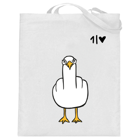 F**k You Möwe  - Jutebeutel