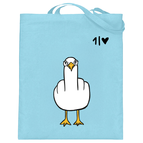 F**k You Möwe  - Jutebeutel