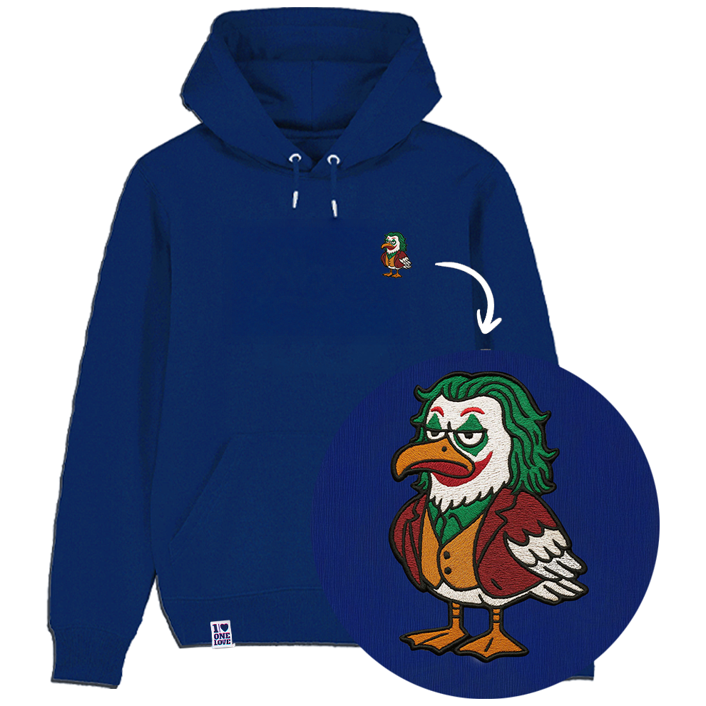 Joker Möwe - Unisex Hoodie | 100% Bio-Baumwolle | Edler Stick