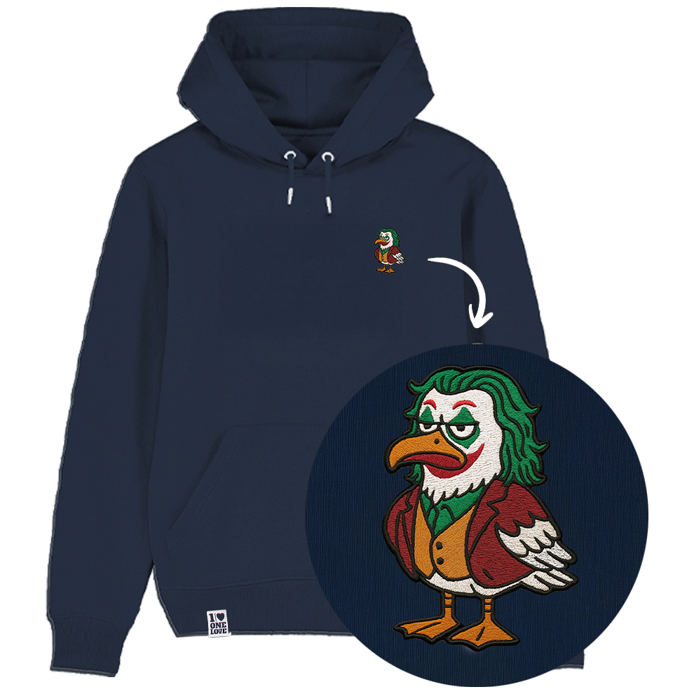 Joker Möwe - Unisex Hoodie | 100% Bio-Baumwolle | Edler Stick