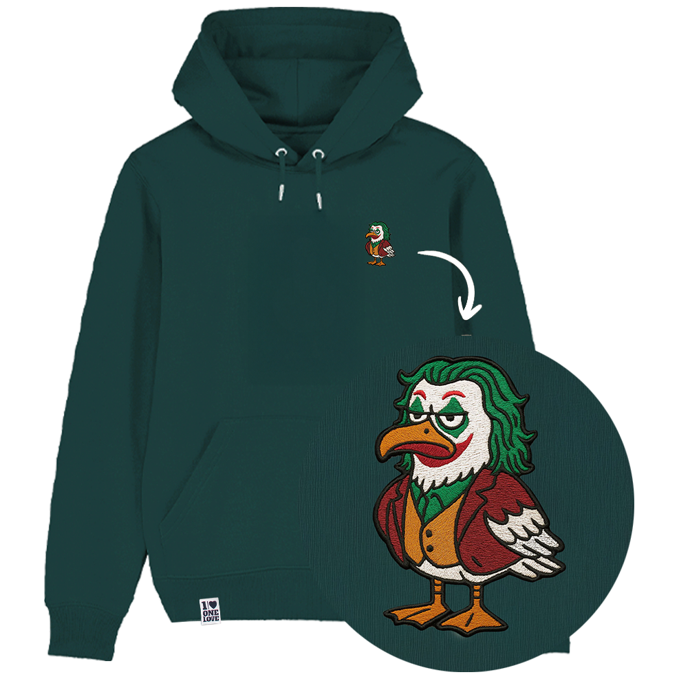 Joker Möwe - Unisex Hoodie | 100% Bio-Baumwolle | Edler Stick