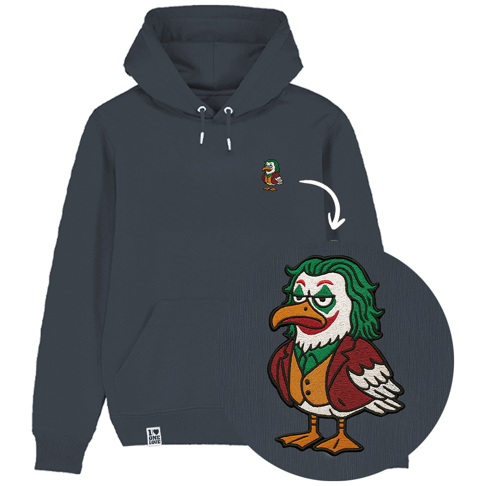 Joker Möwe - Unisex Hoodie | 100% Bio-Baumwolle | Edler Stick