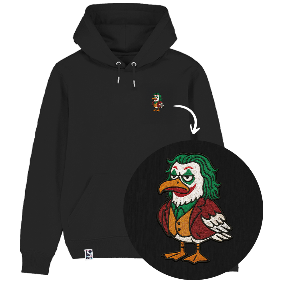 Joker Möwe - Unisex Hoodie | 100% Bio-Baumwolle | Edler Stick