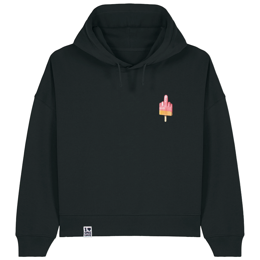 Mittelfinger Eis  - Damen Hoodie | Bio-Baumwolle