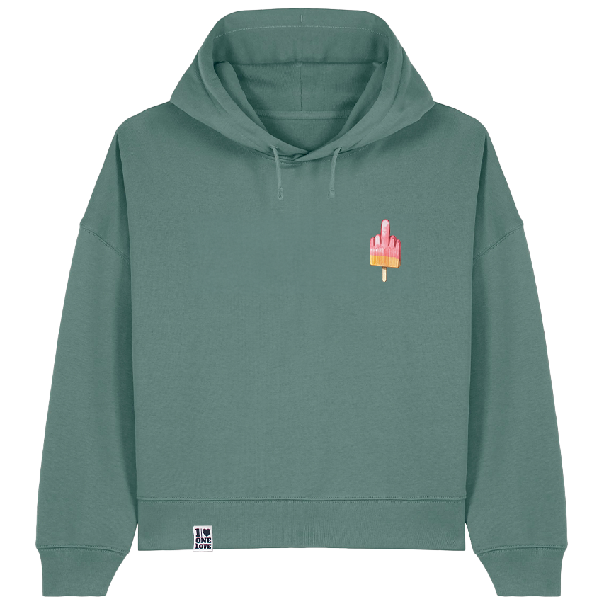 Mittelfinger Eis  - Damen Hoodie | Bio-Baumwolle