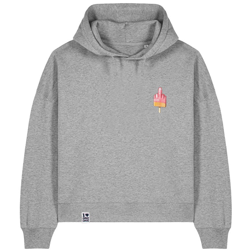 Mittelfinger Eis  - Damen Hoodie | Bio-Baumwolle