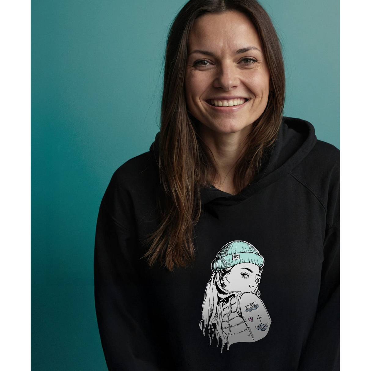 Skipperin Lucy  - Damen Hoodie | Bio-Baumwolle