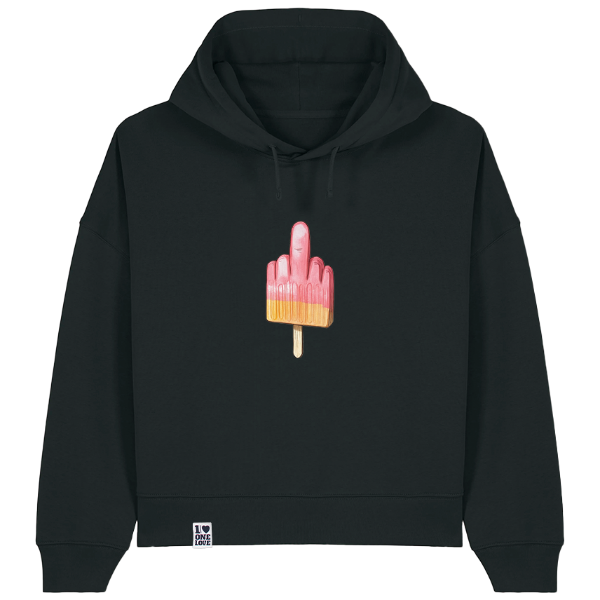 Mittelfinger Eis  - Damen Hoodie | Bio-Baumwolle