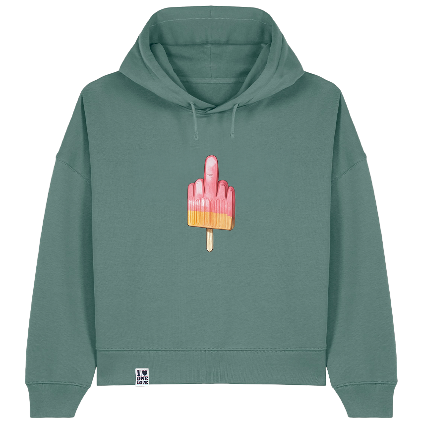 Mittelfinger Eis  - Damen Hoodie | Bio-Baumwolle