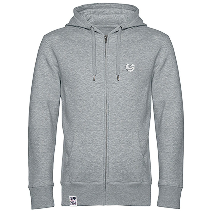 Wellenherz-Herzstück Unisex-Zipper