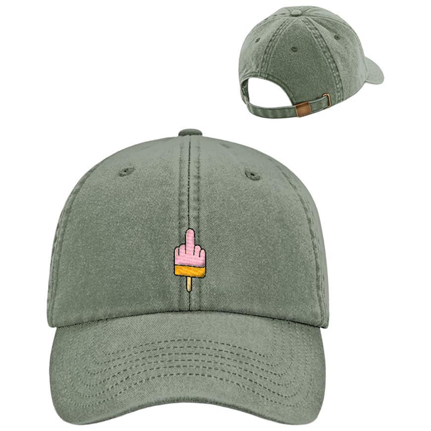 Mittelfinger Eis  - Vintage Cap mit Stick
