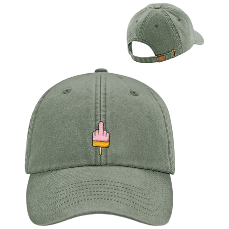 Mittelfinger Eis  - Vintage Cap mit Stick