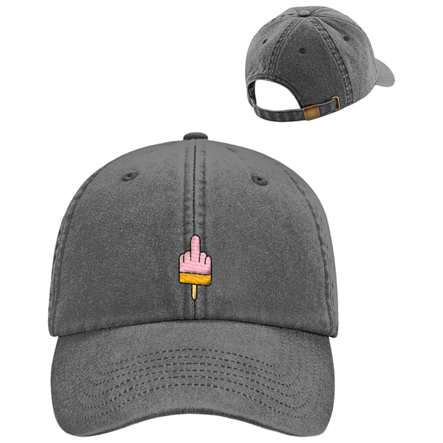Mittelfinger Eis  - Vintage Cap mit Stick