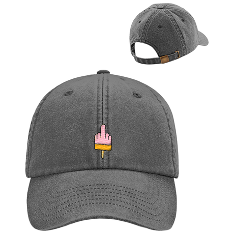 Mittelfinger Eis  - Vintage Cap mit Stick