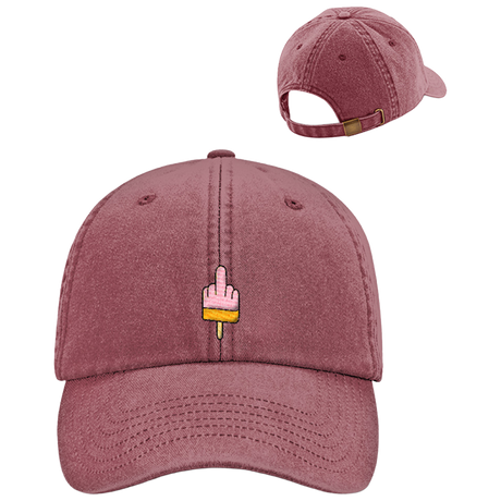 Mittelfinger Eis  - Vintage Cap mit Stick