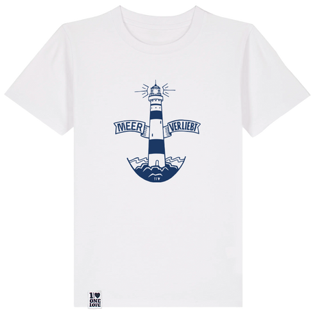 Leuchtturm-Zauber – Kinder Shirt in Grau