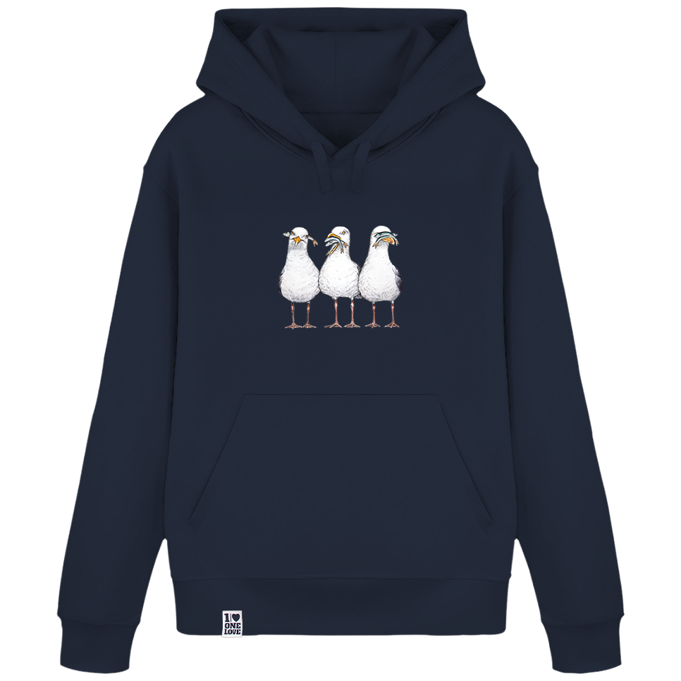 Drei Möwen  - Unisex Hoodie | 100% Bio-Baumwolle