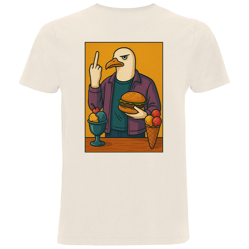 Möwenstillleben  - Herren Shirt | 100% Bio-Baumwolle | Backprint