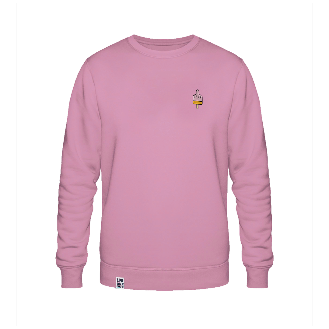 Mittelfinger Eis  - Unisex Sweater | 100% Bio-Baumwolle | Edler Stick