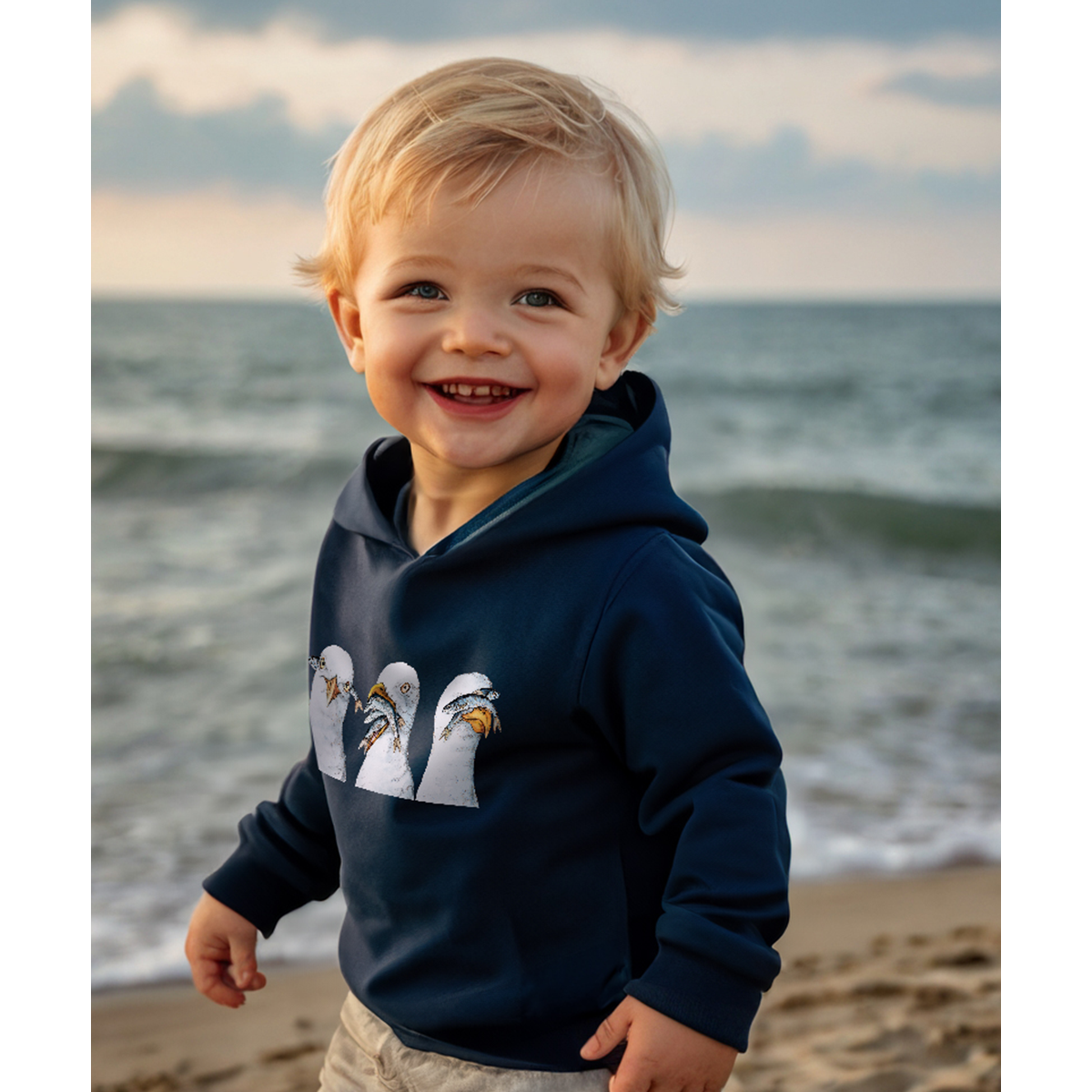 Möwenland Kuschel-Hoodie Baby – Natur Pur!