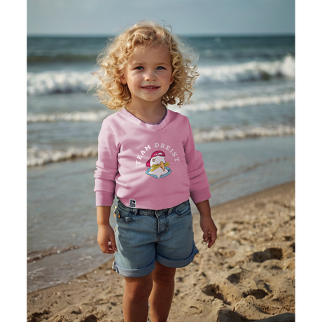 Nordisches Herzstück – Baby Sweater Rosa 🌊