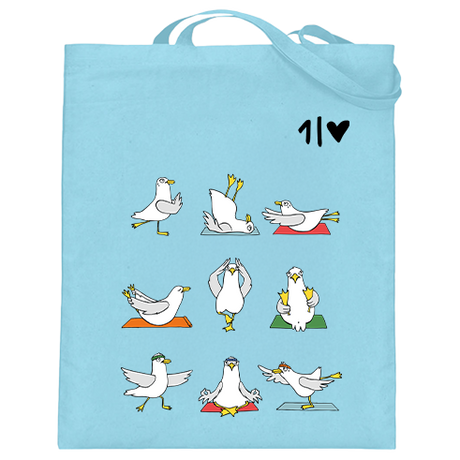 Yoga Möwen  - Jutebeutel