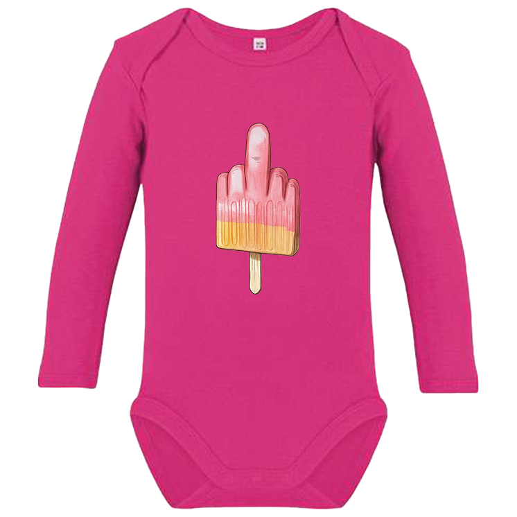 Mittelfinger Eis - Baby Body Langarm
