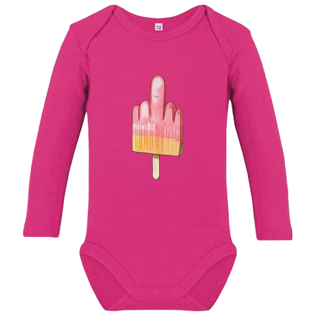 Mittelfinger Eis - Baby Body Langarm