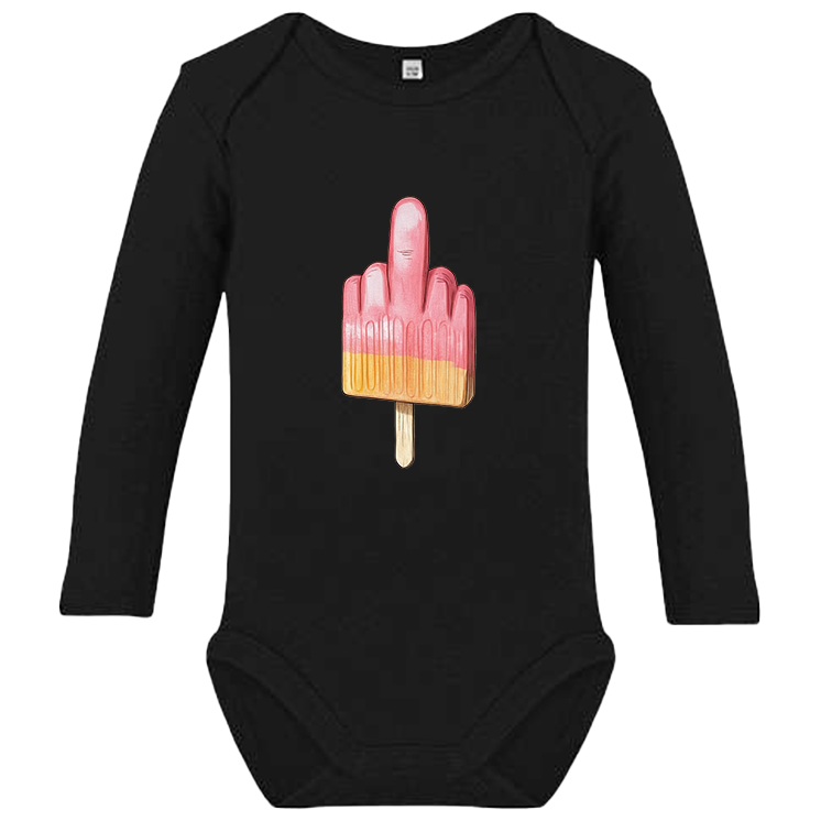 Mittelfinger Eis - Baby Body Langarm