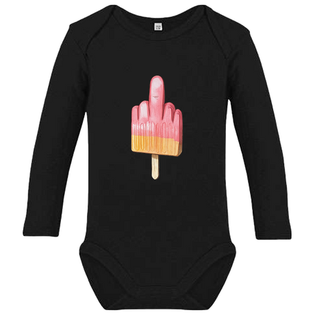 Mittelfinger Eis - Baby Body Langarm
