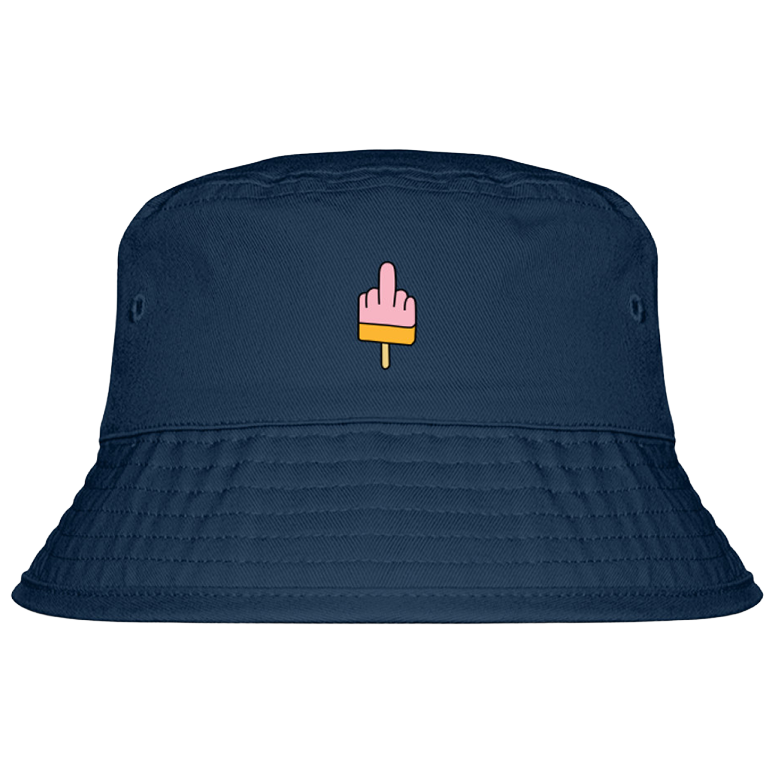 Mittelfinger Eis - Fischerhut mit Stick