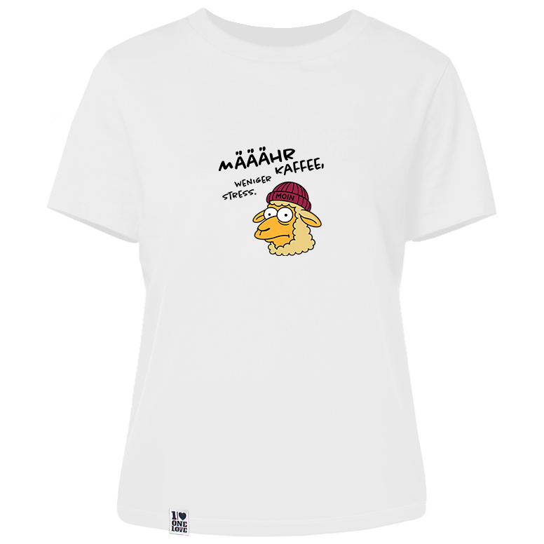 Määähr Kaffee, weniger Stress.  - Damen Shirt | 100% Bio-Baumwolle