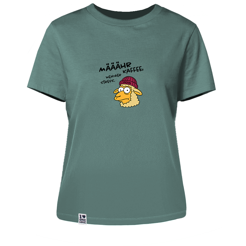 Määähr Kaffee, weniger Stress.  - Damen Shirt | 100% Bio-Baumwolle