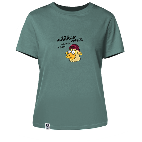 Määähr Kaffee, weniger Stress.  - Damen Shirt | 100% Bio-Baumwolle