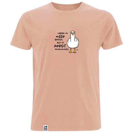 Lieber im Meer baden, als ich Arbeit schwimmen  - Herren Shirt | 100% Bio-Baumwolle